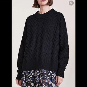 Apiece Apart La Vid Cable Sweater Cotton  Cashmere Blend - Large
